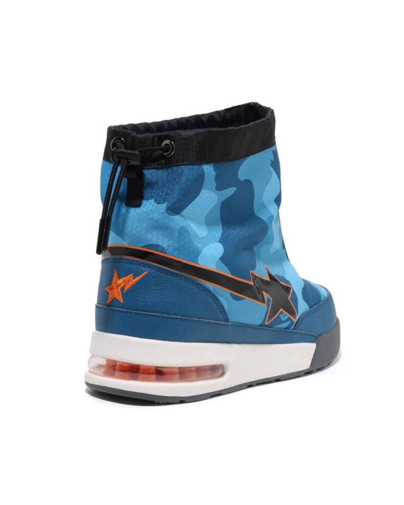 Basket Bape Honeycomb Camo Zip Route STA M2 Bleu Homme | OWD-83458403